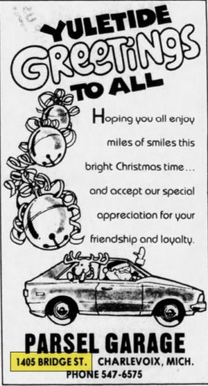 North Star Motel - Dec 1981 Ad For Parsel Garage